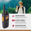 Cobra RX380 Walkie Talkies (2-Pack) Weather Resistant Two Way Radios Long Range, 40 Pre-Programmed Channels, Weather Alerts, LED Flashlight, Long-Life NiMH Batteries (Black) view 3