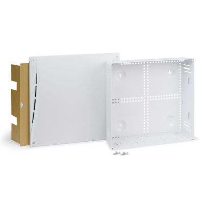 ICC 14 Plastic Structured Wiring Enclosure, Media Enclosure with Cable Wall Cover, Cable Management Box for Distribution of Networking Services, UL Listed TAA Compliant, ICRESDP14E