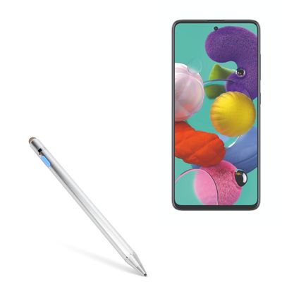 BoxWave Stylus Pen Compatible with Samsung Galaxy A51 5G - AccuPoint Active Stylus, Electronic Stylus with Ultra Fine Tip - Metallic Silver