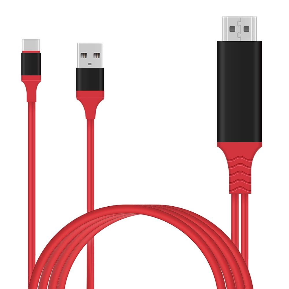 Type-C USB-C to 4K HDMI w/Charging 6 Feet/2M High Security USB 2.0 Power Port Cable Adapter Compatible with Samsung Galaxy S9,S9 Plus - 6ft/2M