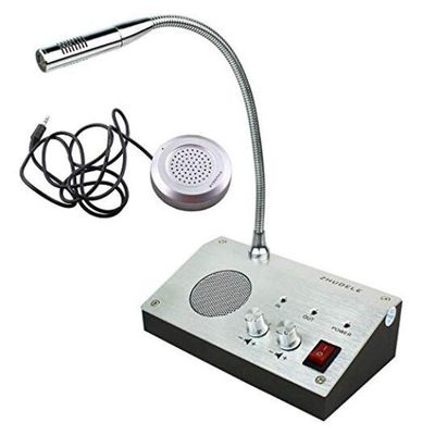 Anti-Interference Bank Counter Window Intercom System Dual-Way Audio Window Speaker Two-Way Intercommunication Microphone Speaker