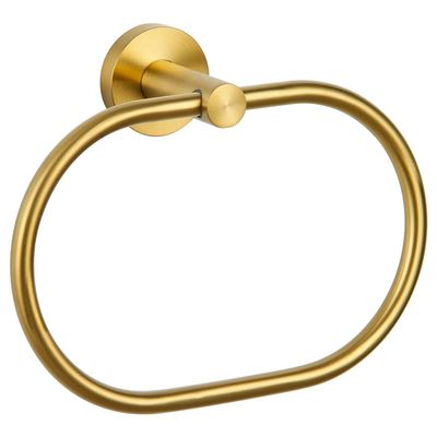 APLusee Brushed Dark Gold Towel Ring for Bathroom Storage, Wall Mounted