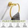 APLusee Brushed Dark Gold Towel Ring for Bathroom Storage, Wall Mounted view 3