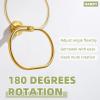 APLusee Brushed Dark Gold Towel Ring for Bathroom Storage, Wall Mounted view 4