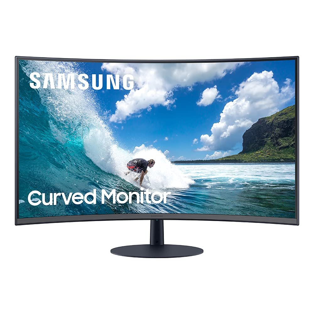 Samsung T550 Series 27-Inch FHD 1080p Computer Monitor, 75Hz, Curved, Built-in Speakers, HDMI, Display Port, FreeSync (LC27T550FDNXZA)