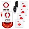 Daytech Strobe Siren Alarm Home Caring Loud Outdoor SOS Alert System 2 Red Flashing Siren 2 Remotes Panic Button 4 Emergency Button for Store Home Hotel Jewelry Shop Security Alarm view 1