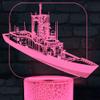 Jinnwell 3D Ship Boat Night Light Lamp Illusion Led 7 Color Changing Touch Switch Table Desk Decoration Lamps Gift with Acrylic Flat ABS Base USB Cable Toy (Bus) view 2