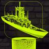 Jinnwell 3D Ship Boat Night Light Lamp Illusion Led 7 Color Changing Touch Switch Table Desk Decoration Lamps Gift with Acrylic Flat ABS Base USB Cable Toy (Bus) view 4