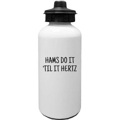 Funny Ham Radio Gift - Amateur Radio Operator Gift - Ham Radio Water Bottle - Hams Do It Til It Hertz