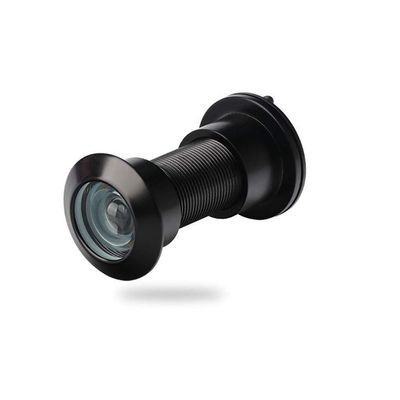 ARCH Copper Peephole Door Viewer 200 Degree HD Optical Wide-Angle Door Camera Anti-Theft Door Cat Eye Anti-pry Glass Lens with Cover Home Security System (Color : Black)