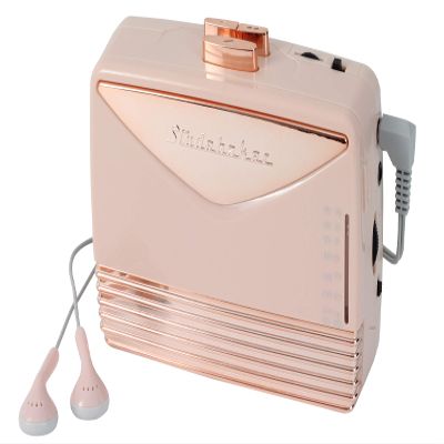 Studebaker Walkabout Personal Stereo Cassette Player with AM/FM Radio (Rose Gold)