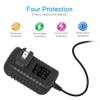 12V Power Supply, 12 Volt 1A 12W DC Power Supply, Black LED Power Adapter, AC 110V to 12V Wall Mounted Transformer Plug for LED Strip Lights with 5.5/2.1 DC Female Connector view 4