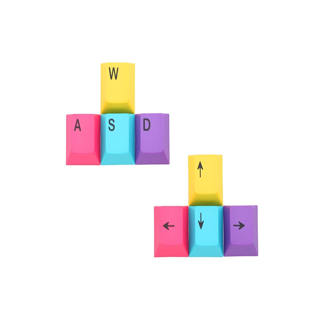KPREPUBLIC CMYK rgby Colorful Cherry Profile pbt keycap for Mechanical Keyboard Dye Sub WASD Arrow Key Magenta Cyan Green Yellow red Yellow (CYMK 8 Key x1)