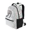 ALAZA Elephant With Flowers Floral White Stylish Large Backpack Personalized Laptop iPad Tablet Travel School Bag with Multiple Pockets view 3