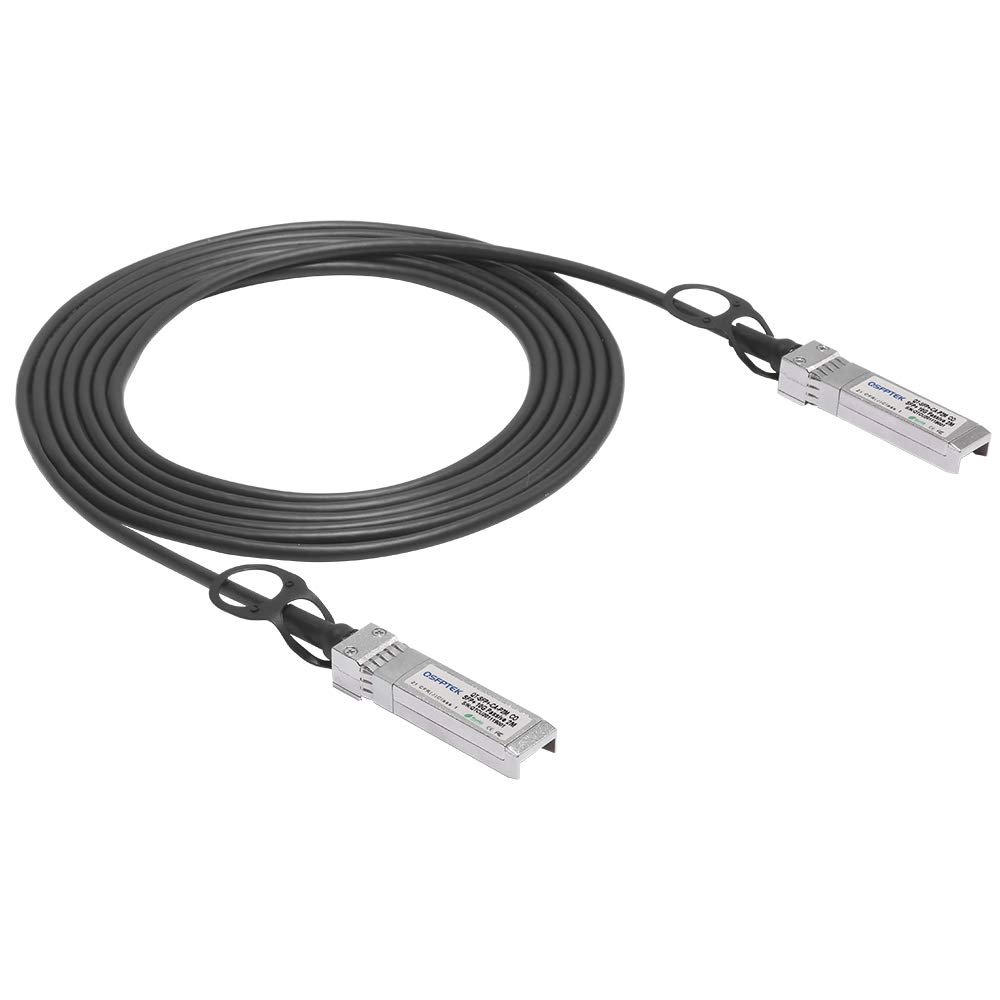 QSFPTEK 10G SFP+ DAC Cable, 2m (7ft) 10gbe SFP+ to SFP+ Passive Direct Attach Copper Twinax Cable for Cisco SFP-H10GB-CU2M, Ubiquiti, D-Link, Netgear, Open Switch Devices