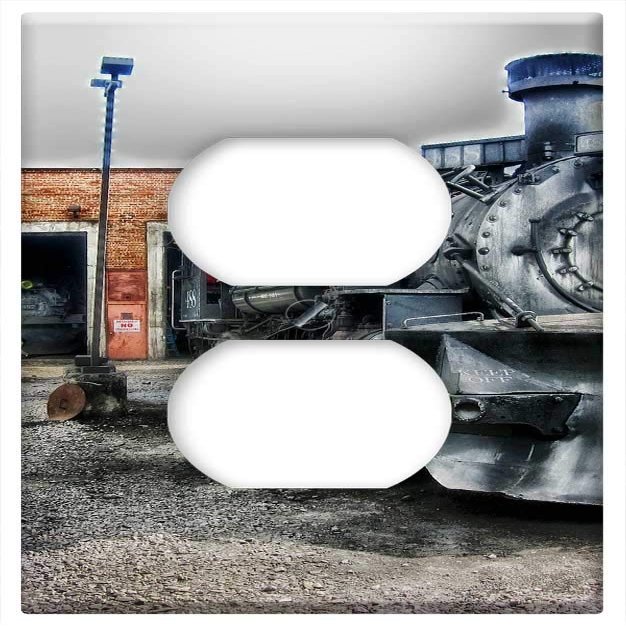 Switch Plate Outlet Cover - Locomotive Train Steam Engine Rail Yard Rail