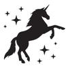 NBFU Unicorn Stars Girly 1 (Black) (Set Of 2) Premium Waterproof Vinyl Decal Stickers For Laptop Phone Accessory Helmet Car Window Bumper Mug Tuber Cup Door Wall Decoration view 1