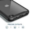 ULAK Compatible with iPod Touch 7th/6th/5th Generation Case with 2PCS HD Screen Protector, Heavy Duty Shockproof Protective 2 in 1 Transparent Back Cover for iPod Touch 5/6/7, Black view 4