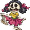 50 PCs Happy Cute Kids Dia de Los Muertos Skeleton Dancer Cartoon 1" Stickers Decals Laptop Notebook Phone Waterproof Vinyl Trendy view 2