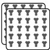 50 PCs Black and White Tribal Pattern Elephant Drawing 1" Stickers Decals Laptop Notebook Phone Waterproof Vinyl Trendy view 1