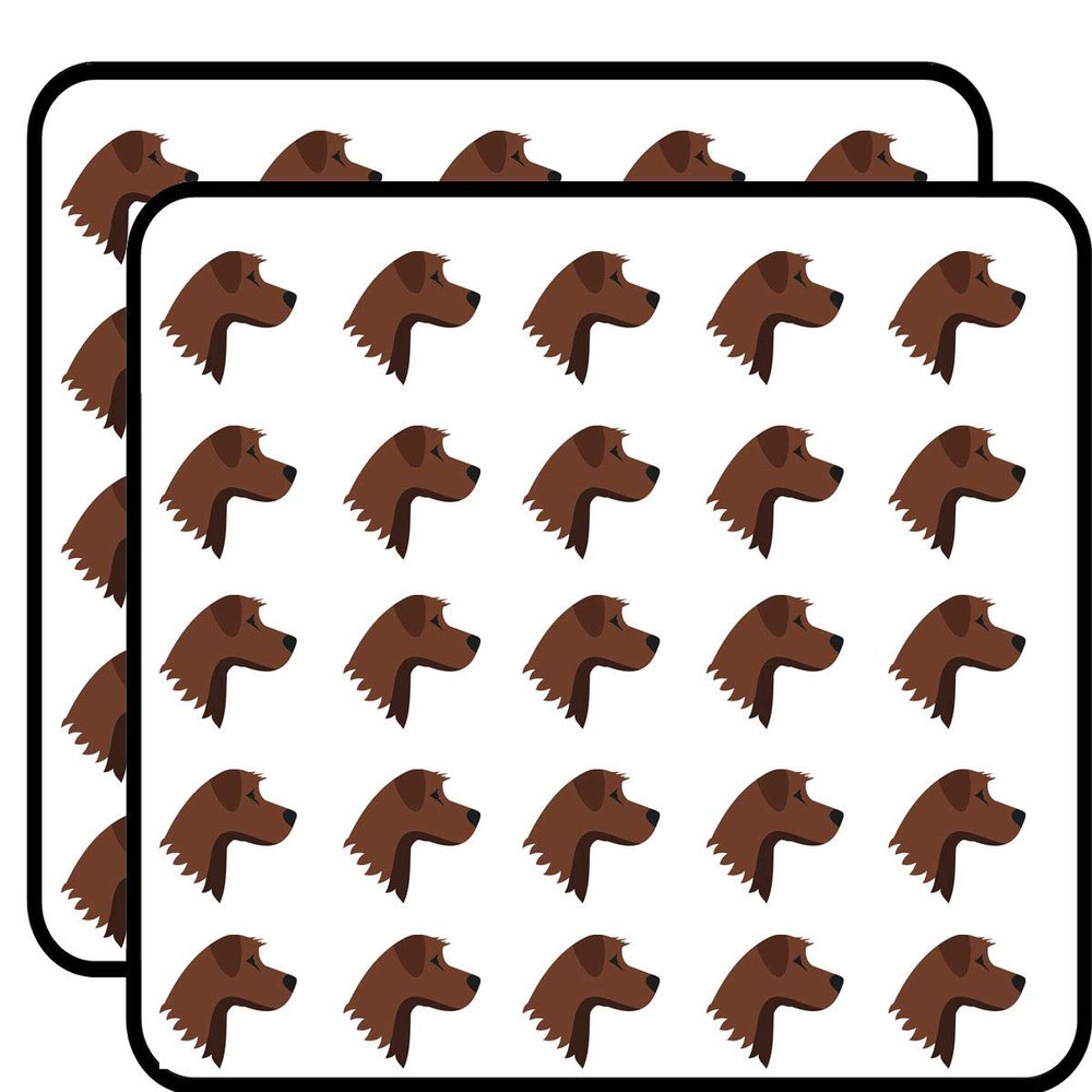 50 PCs Cute Simple Side Profile Puppy Dog Cartoon - Mutt 1" Stickers Decals Laptop Notebook Phone Waterproof Vinyl Trendy