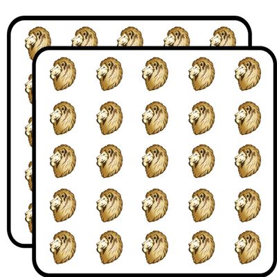 50 PCs Majestic Golden Ombre Male Lion Head Cartoon 1" Stickers Decals Laptop Notebook Phone Waterproof Vinyl Trendy