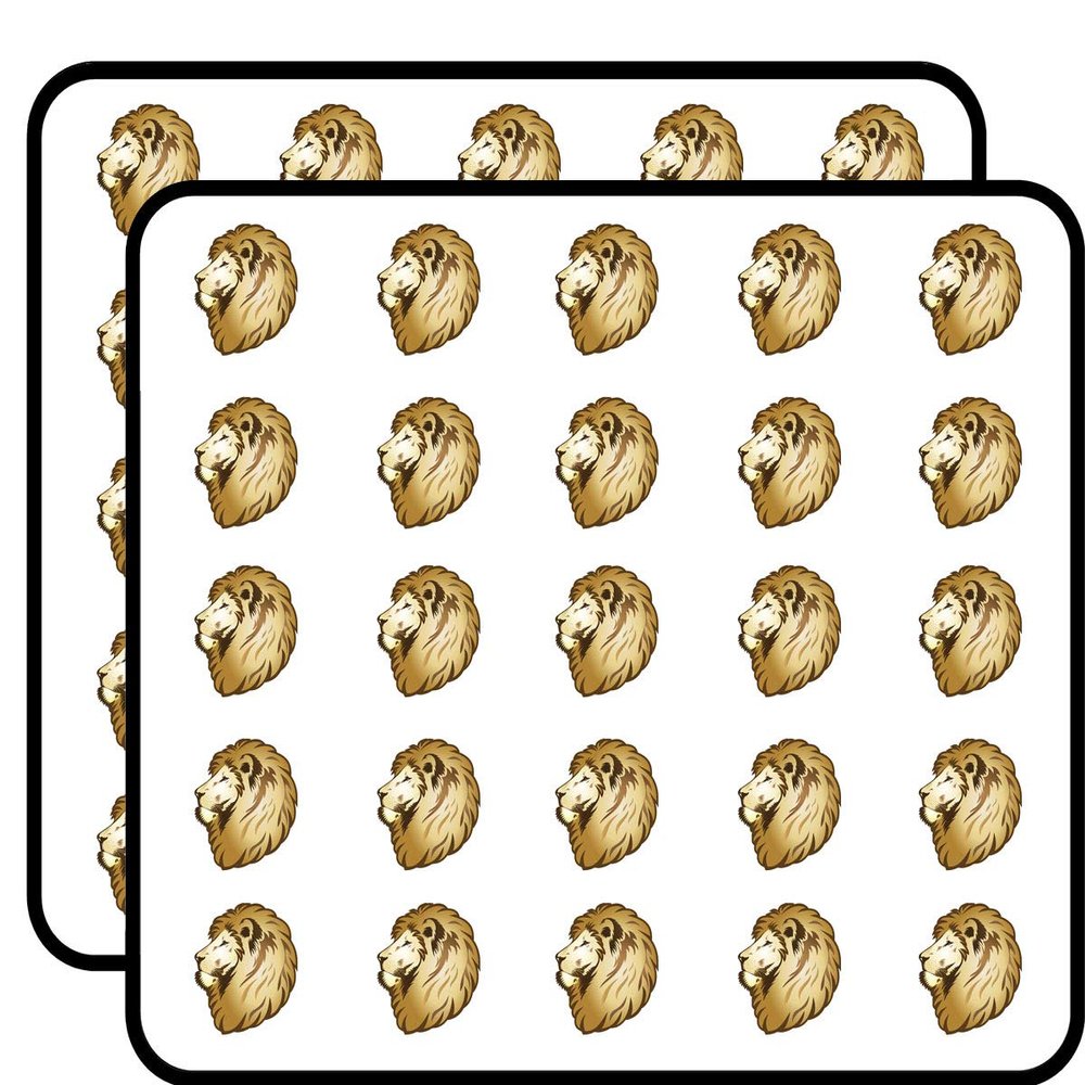 50 PCs Majestic Golden Ombre Male Lion Head Cartoon 1" Stickers Decals Laptop Notebook Phone Waterproof Vinyl Trendy