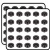 50 PCs Black Basketball Backboard 1" Stickers Decals Laptop Notebook Phone Waterproof Vinyl Trendy view 1