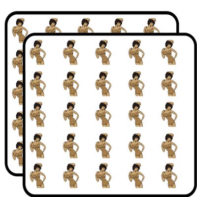 50 PCs Pretty Sexy Vintage Comic Pin Up Sailor Girl Cartoon 1" Stickers Decals Laptop Notebook Phone Waterproof Vinyl Trendy