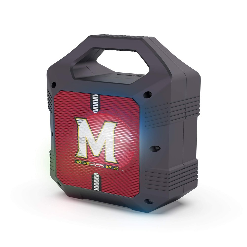 SOAR NCAA ShockBox XL LED Wireless Bluetooth Speaker, Maryland Terrapins