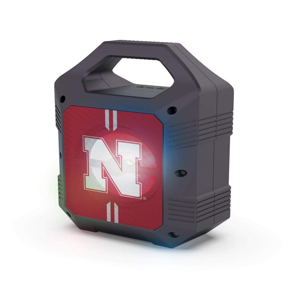 SOAR NCAA ShockBox XL LED Wireless Bluetooth Speaker, Nebraska Cornhuskers