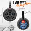 Pyle, Marine Speaker System, 800W, Bluetooth, Waterproof, RGB Lights - 4" Active & Passive Speakers for Boats, ATVs, UTVs, Includes Mounting Accessories, 2-Channel Class D Amp, IP-X5 Rated view 2