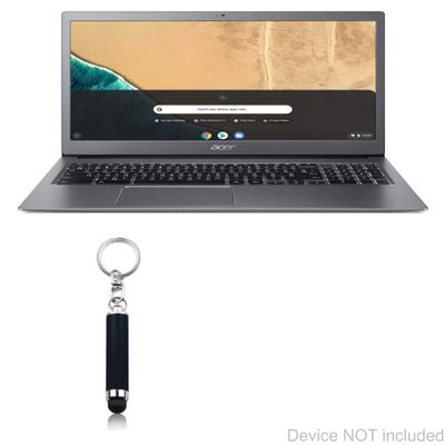 BoxWave Stylus Pen Compatible with Acer Chromebook 715 (CB715) - Bullet Capacitive Stylus, Mini Stylus Pen with Keyring Loop - Jet Black