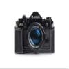 A-1 Case, BolinUS Handmade Genuine Real Leather Half Camera Case Bag Cover for Canon New AE-1 AE-1P A-1 (with Handle) Camera with Hand Strap (Black)