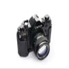 A-1 Case, BolinUS Handmade Genuine Real Leather Half Camera Case Bag Cover for Canon New AE-1 AE-1P A-1 (with Handle) Camera with Hand Strap (Black) view 3
