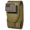 IronSeals Double Capacity Phone Holster, Tactical Molle Belt Pouch with Flag Patch for iPhone 17 Pro Max/16 Pro Max/16Pro/15ProMax/14 Pro Max/13 Pro Max, Samsung S25, Size Large Extra Stiffness view 1