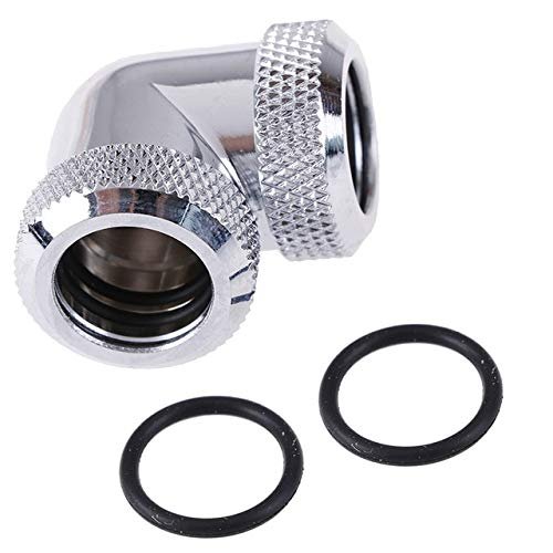Xucus 1Pc 14mm G1/4 Inner Thread 90 Degree Tube Connector Computer Water Cooling Accessory - (Color: B)