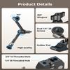 SMALLRIG Clamp w/ 1/4" and 3/8" Thread and 9.8 Inches Adjustable Friction Power Articulating Magic Arm with 1/4" Thread Screw for LCD Monitor/LED Lights - KBUM2732B view 2