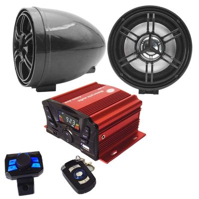 XYC UTV ATV Bluetooth Amplifier Sound System Speakers FM USB Audio System Stereo 3.5 Inch Speakers 12V Motorcycle Anti-Theft Alarm Audio FM Radio Stereo Speaker