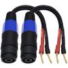 CNCESS CESS-086 Bend 2mm Pin Banana Plug to Speakon Female Jack Adapter Cable, 2 Pack view 1