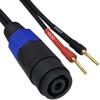 CNCESS CESS-086 Bend 2mm Pin Banana Plug to Speakon Female Jack Adapter Cable, 2 Pack view 2