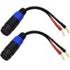 CNCESS CESS-086 Bend 2mm Pin Banana Plug to Speakon Female Jack Adapter Cable, 2 Pack view 3