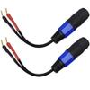 CNCESS CESS-086 Bend 2mm Pin Banana Plug to Speakon Female Jack Adapter Cable, 2 Pack view 4