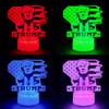 Ikavis 3D LED Night Light Trump 2024 Flat Acrylic Illusion Lighting Lamp with 7 Colors and Touch Sensor, Trump Fan Nightlight Gift, Trump Fight! view 2