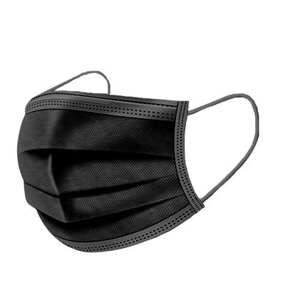 50Pcs Disposable Face Msk with 3 Layer Filter with Elastic Earloop,Black/Gray Breathable Safety Face Scarfs by Pgojuni