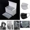 50Pcs Disposable Face Msk with 3 Layer Filter with Elastic Earloop,Black/Gray Breathable Safety Face Scarfs by Pgojuni view 3