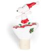 Roman 6.25 Inch Tall Snoopy Snowboard Night Light with Holly Plug-in view 1