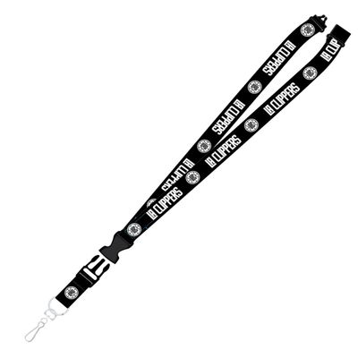 Pro Specialties Group Los Angeles Clippers Blackout Lanyard, Black and White