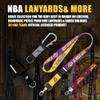 Pro Specialties Group Los Angeles Clippers Blackout Lanyard, Black and White view 4