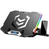 ICE COOREL Gaming Laptop Cooling Pad 15-17.3 Inch, Laptop Fan with 6 RGB Cooling Fans, Laptop Cooling Stand with 6 Height Adjustable, Laptop Cooler with LCD Screen, 2 USB Ports, Phone Stand view 1